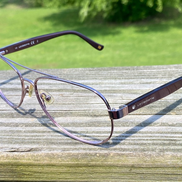 Liz Claiborne glasses frames metallic pink rose mauve 58[]14 135 - Picture 3 of 15